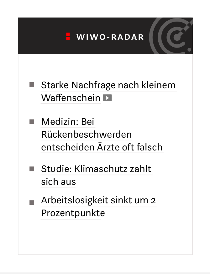 Wiwo module-wiwo-radar