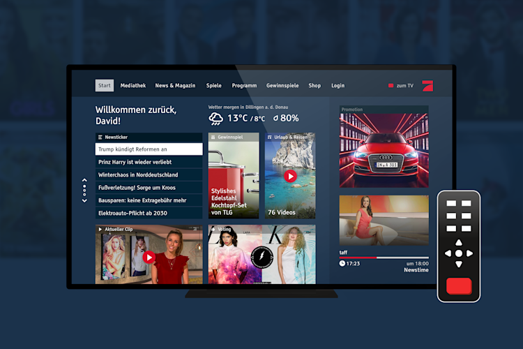 ProSieben Dashboard Header