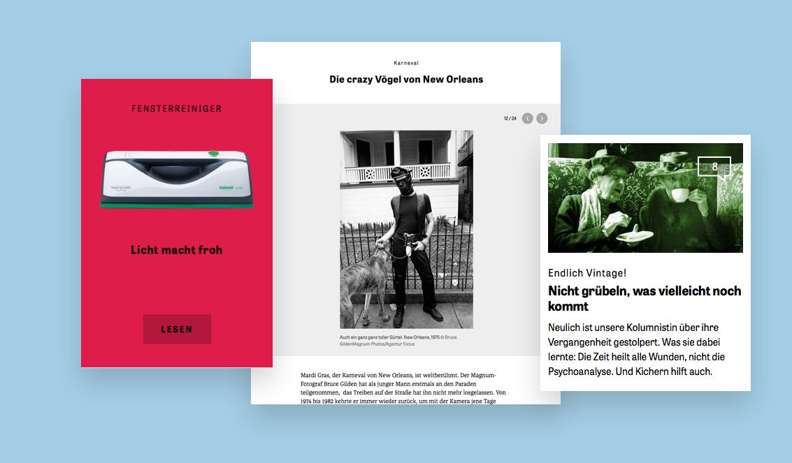 Zeit magazine Online collage