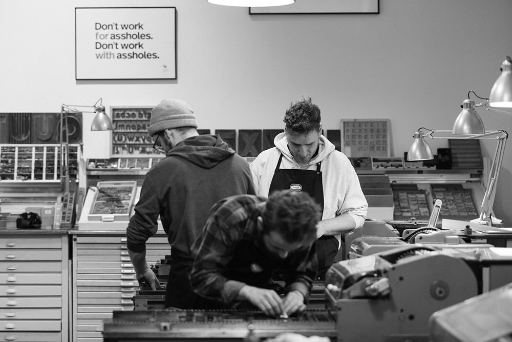 Letterpress Workshop Jan Alex and Tom Printing