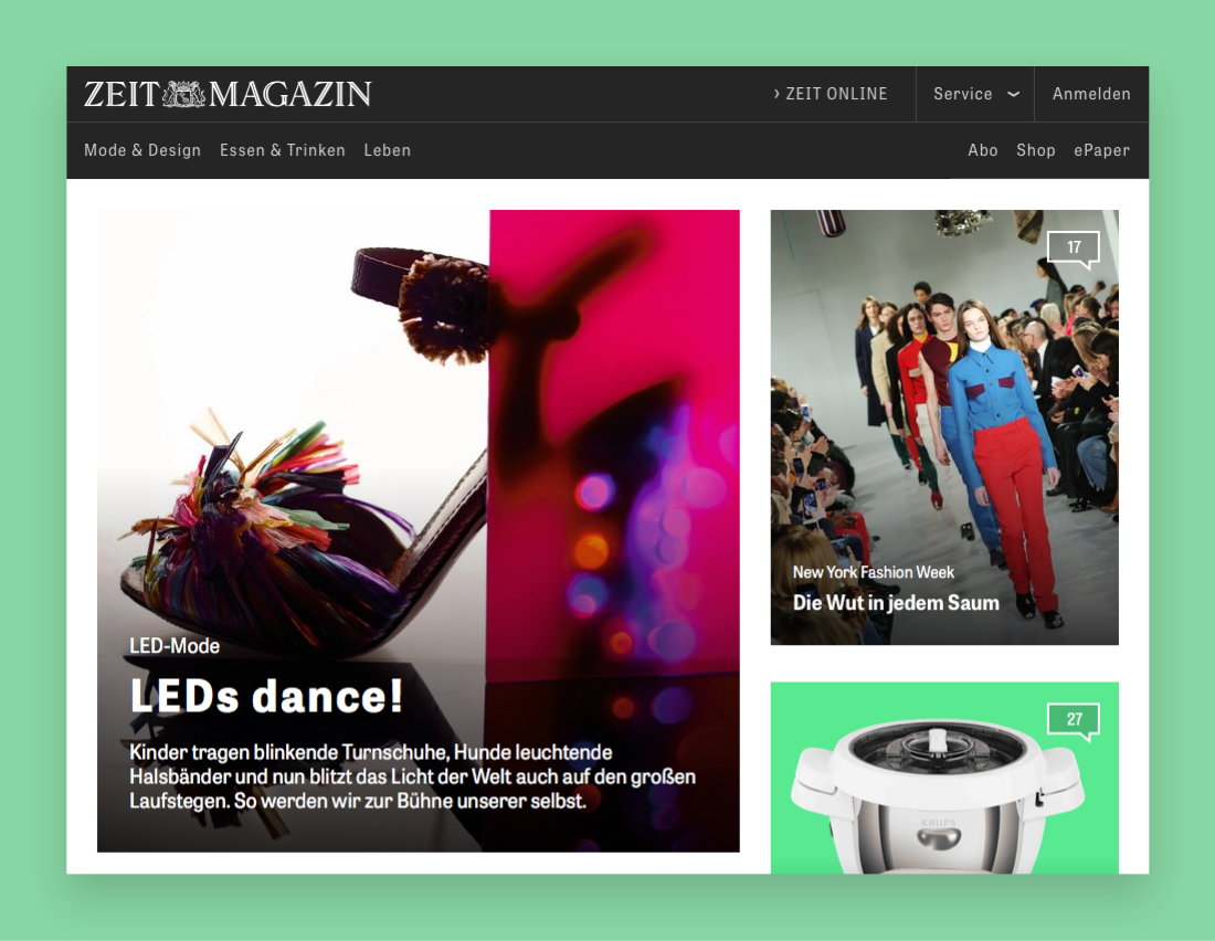 Zeit Magazine Online home