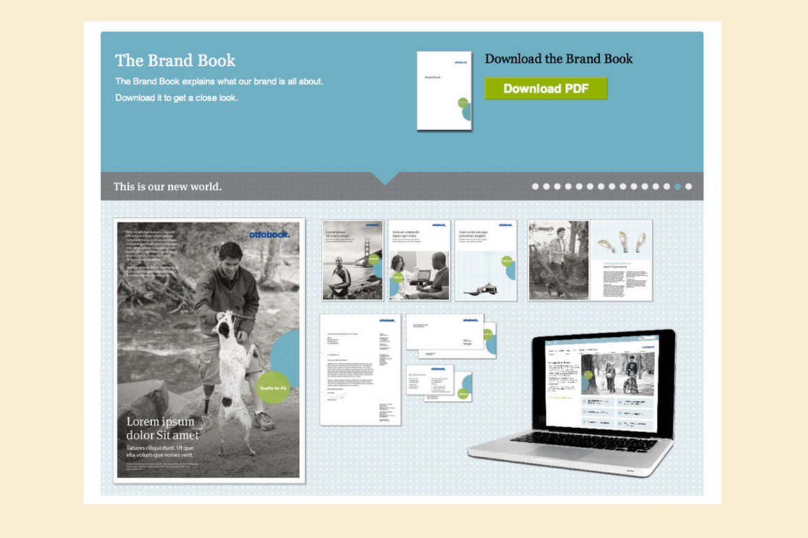 Ottobock Screenshot Brandbook